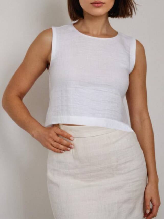 Çapraz Sırt Detaylı Bluz - 1