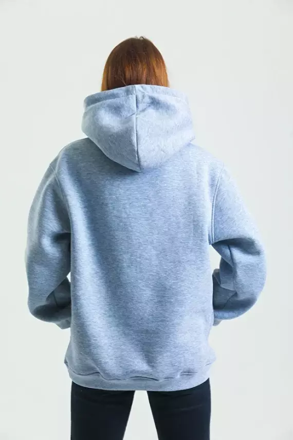 Casual Comfort Kapüşonlu Sweatshirt Gri - 8