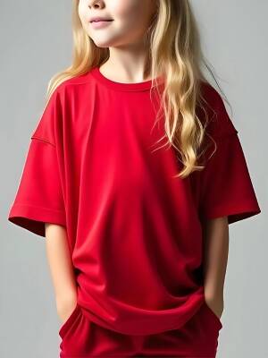 Çocuk Oversize Tişört - Toptan Kadın Giyim