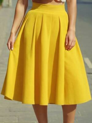 Diz Altı Çan Etek - Toptan Kadın Giyim