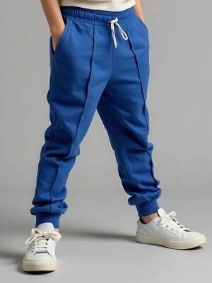 Erkek Çocuk Eğik Yan Dikiş Cep Detaylı Pantolon - Toptan Kadın Giyim