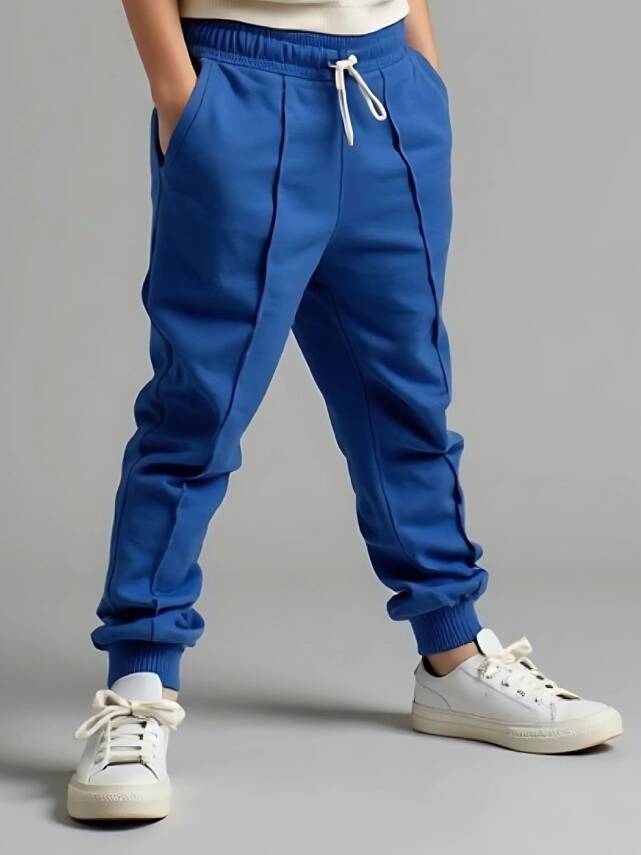 Erkek Çocuk Eğik Yan Dikiş Cep Detaylı Pantolon - 1