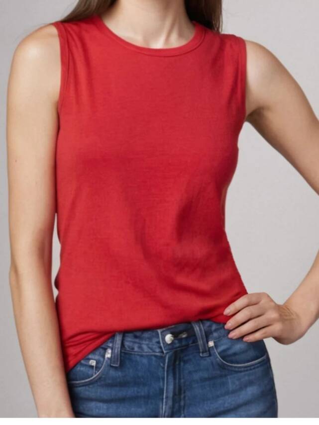 Günlük ve Rahat Kolsuz Bluz - 1