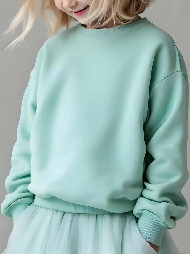 Kız Çocuk Oversize Bluz - 1