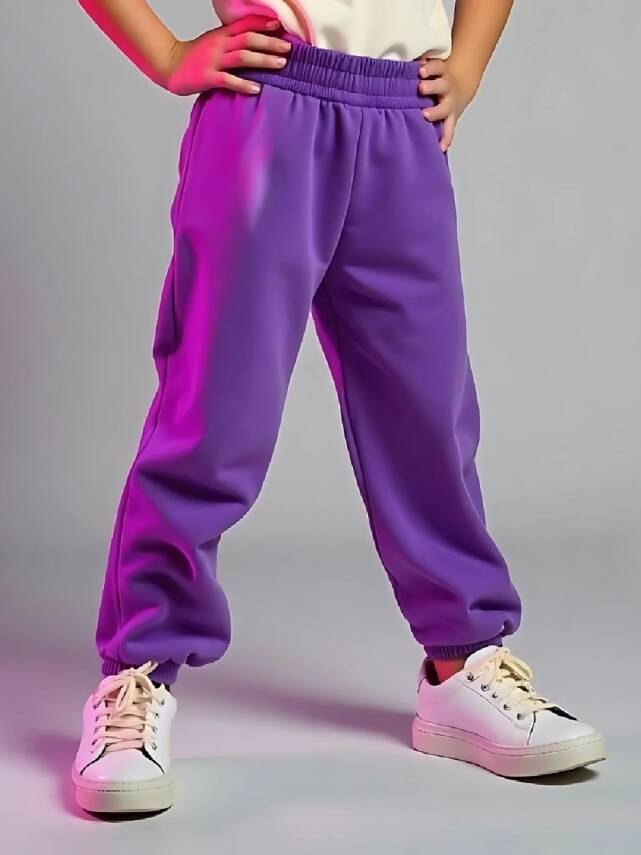 Kız Çocuk Paça Lastikli Bağcıklı Eşofman Altı - 1