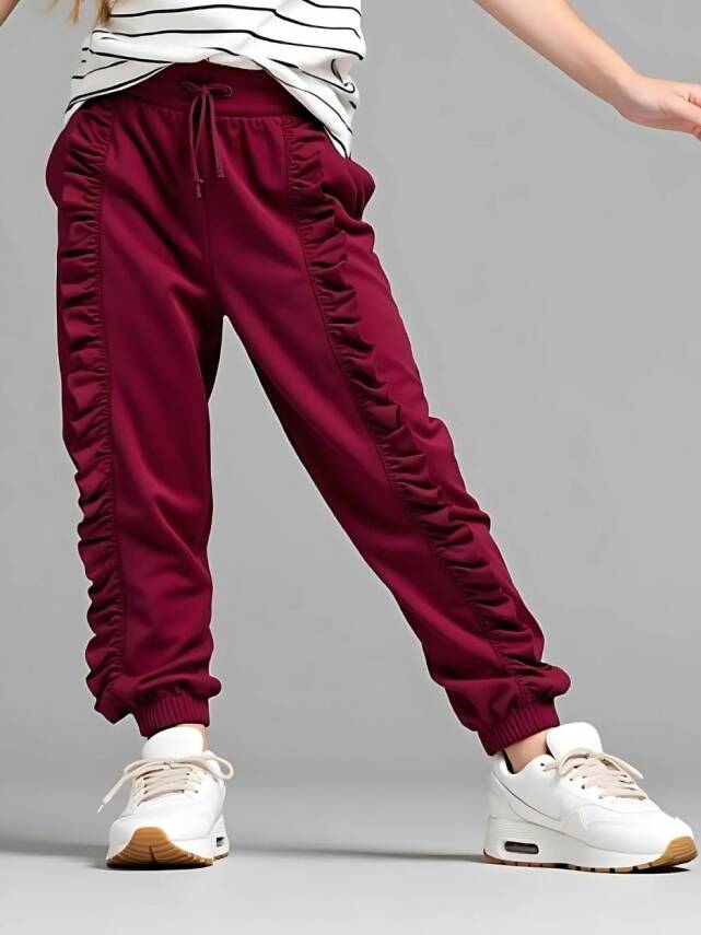 Kız Çocuk Volan Detaylı Jogger - 1